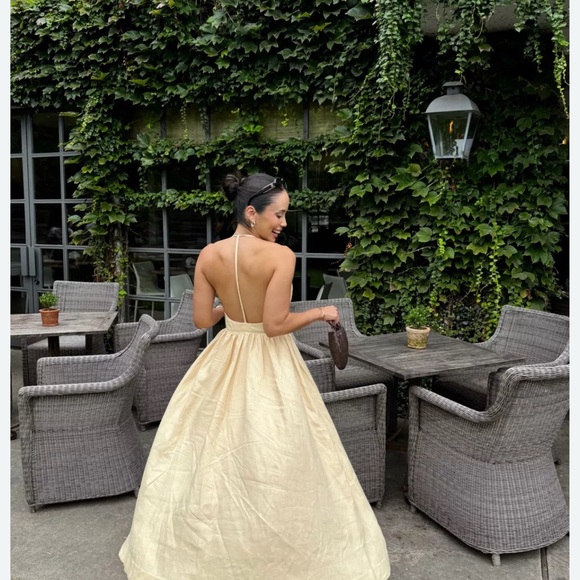 REFORMATION Percy Linen Midi Dress - Picture 11 of 11